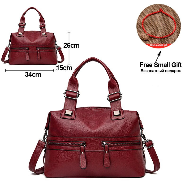 Large Capacity Latest Sheepskin Leather Women's Handbag
