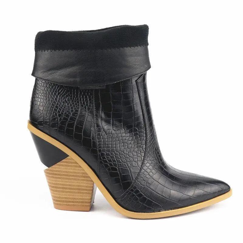 LUCY LEYTE New Stone grain Microfiber Leather women boots eprolo