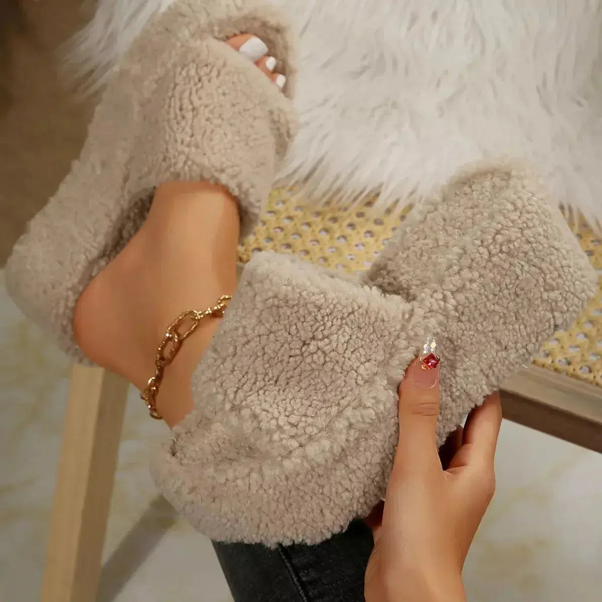 Open Toe Wedge Platform Slippers - DaisyDrop 