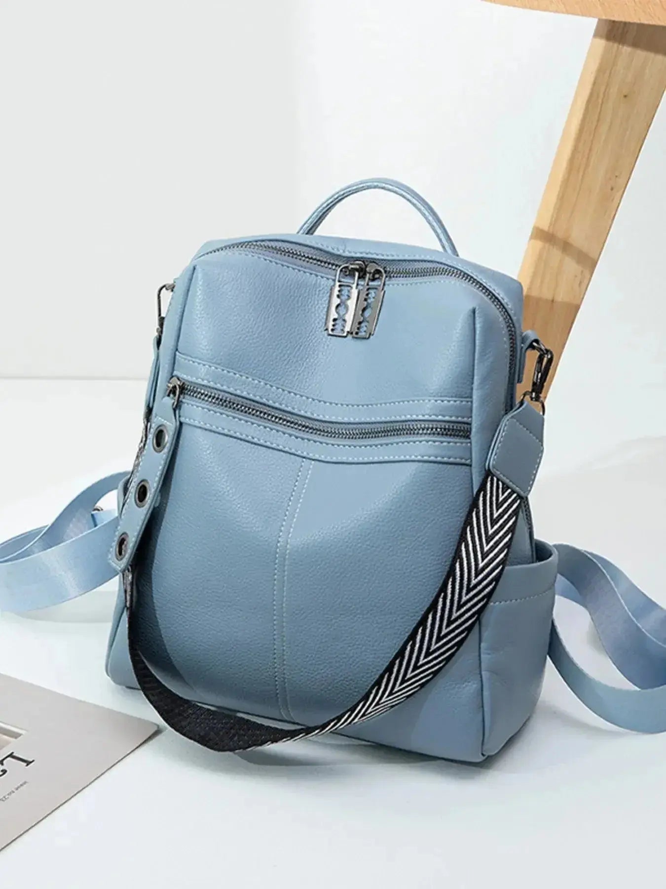 Leather Multi-Compartment Backpack Bag - DaisyDrop 