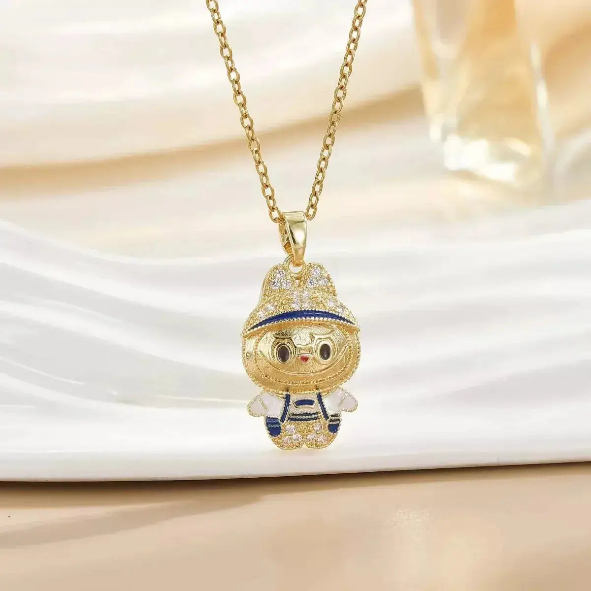 18K Gold-Plated Cartoon Character Pendant Necklace - DaisyDrop 