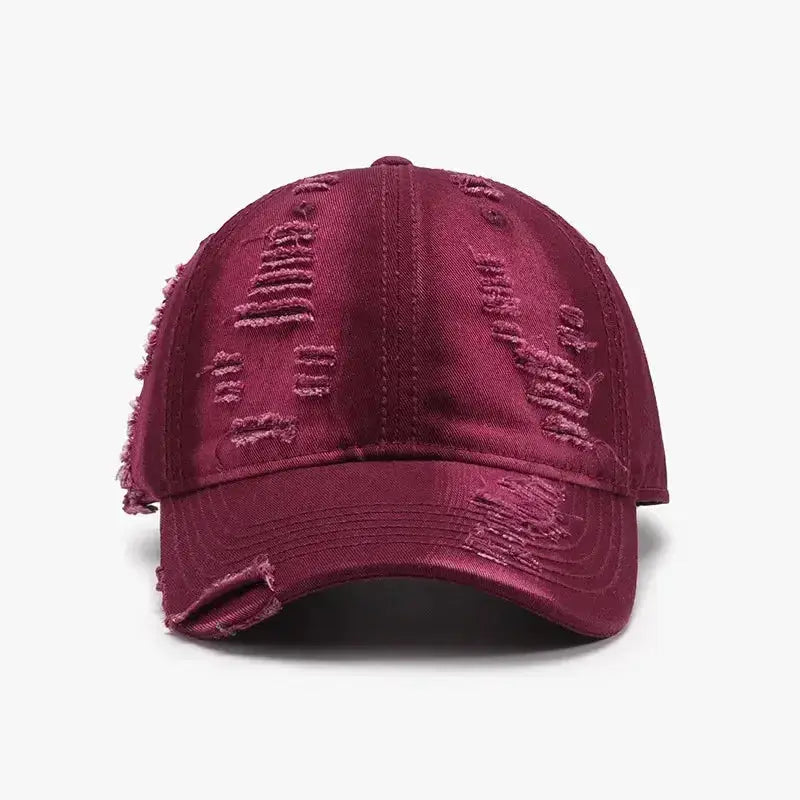 Distressed Adjustable Cotton Baseball Cap - DaisyDrop 