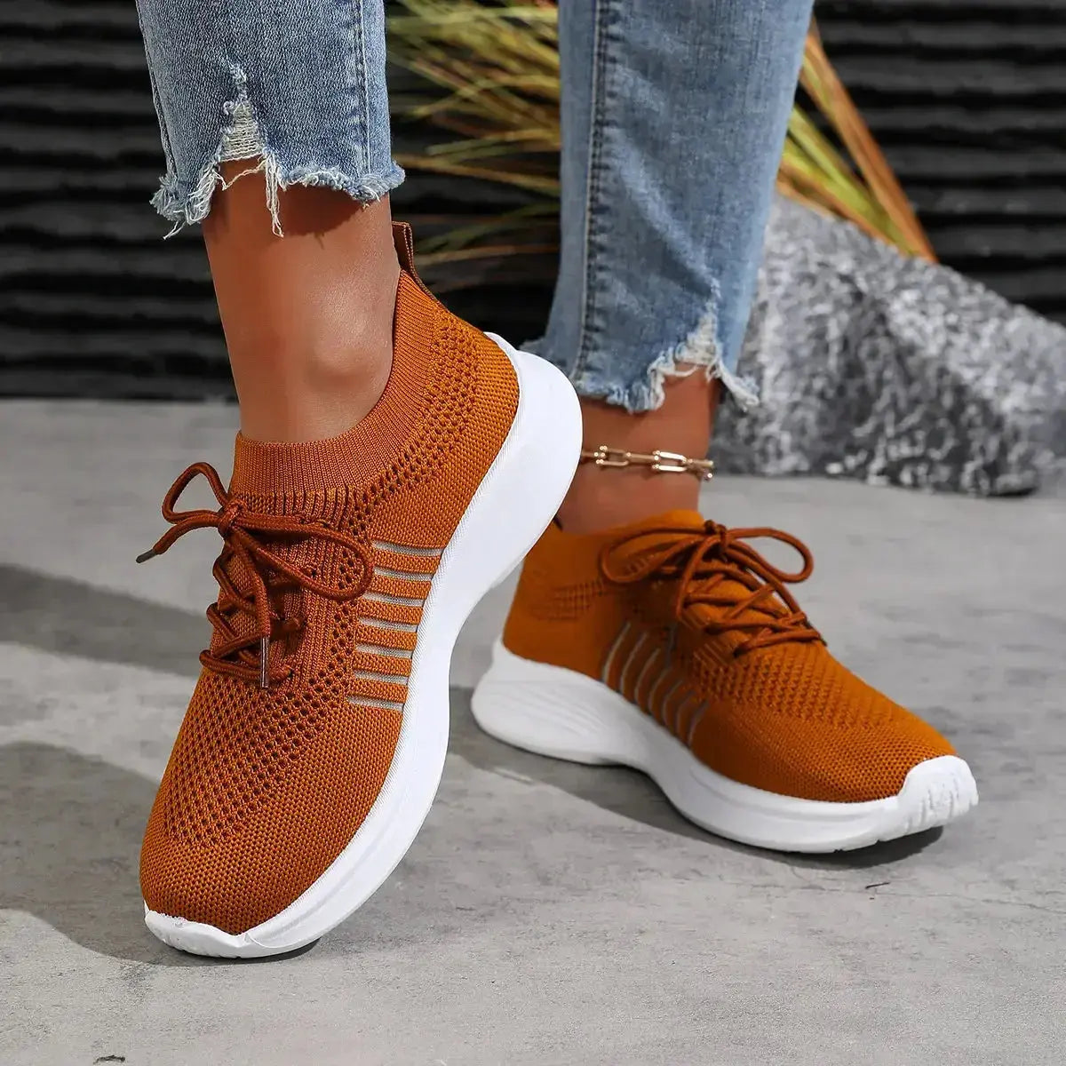 Breathable Mesh Lace Up Athletic - DaisyDrop 