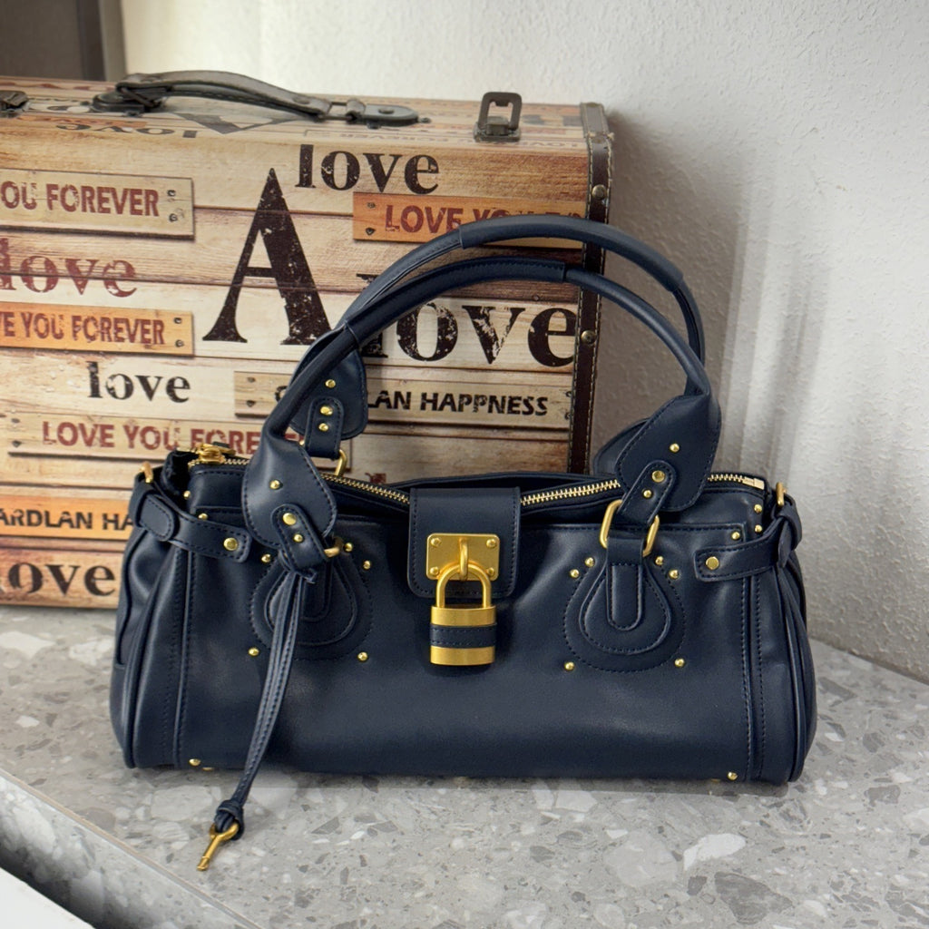 Vintage Distressed Padlock Bag