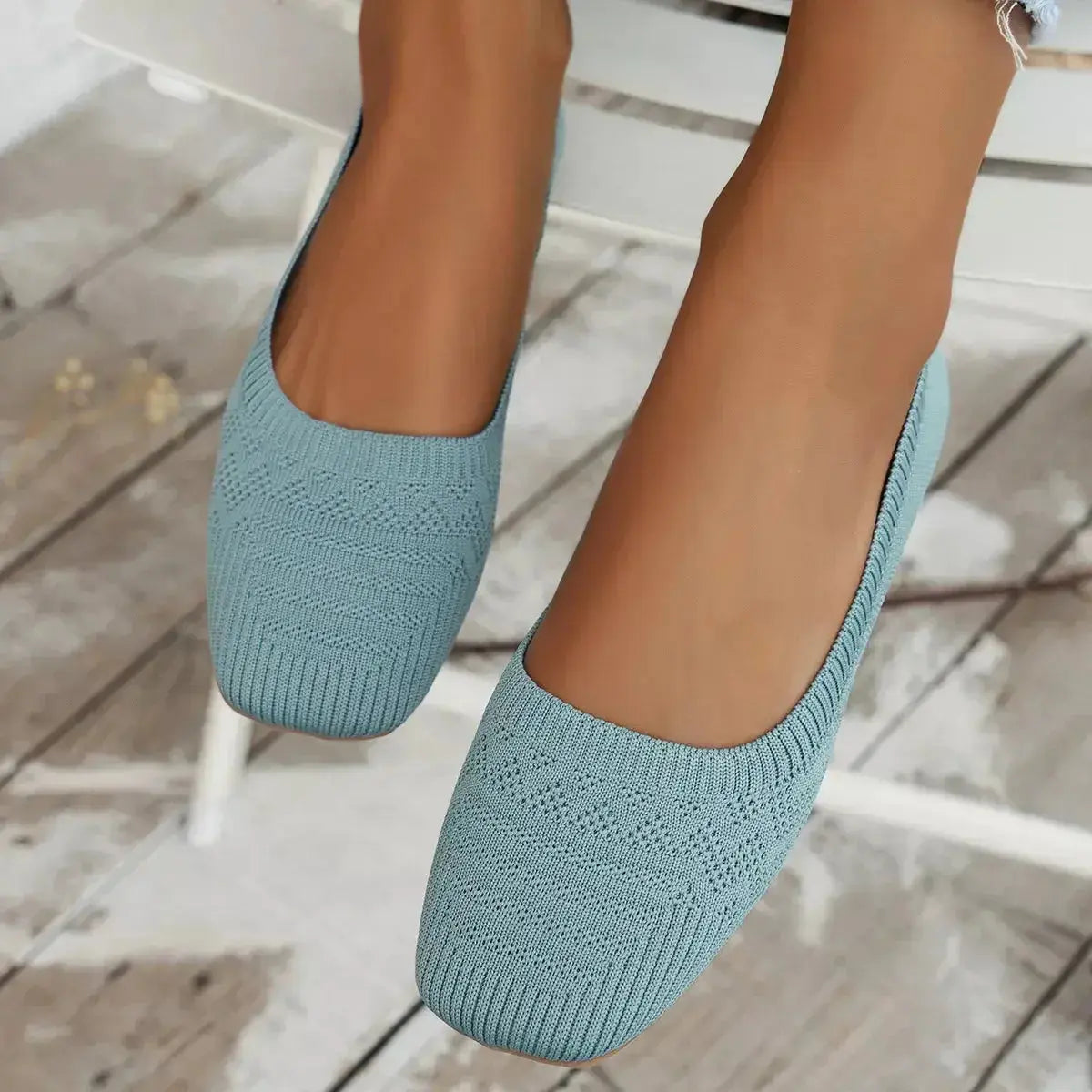 Square Toe Slip-Ons - DaisyDrop 
