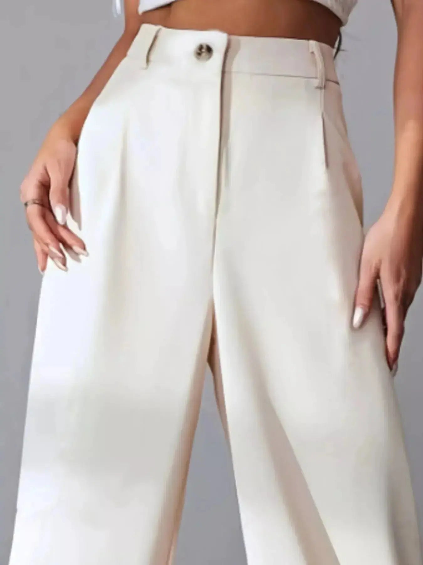 Wide Leg Pleated Pants - DaisyDrop 