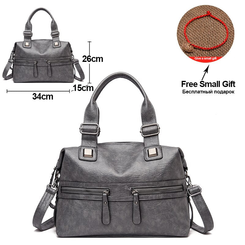 Large Capacity Latest Sheepskin Leather Women's Handbag