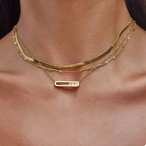 18K Gold-Plated Pendant Necklace - DaisyDrop 