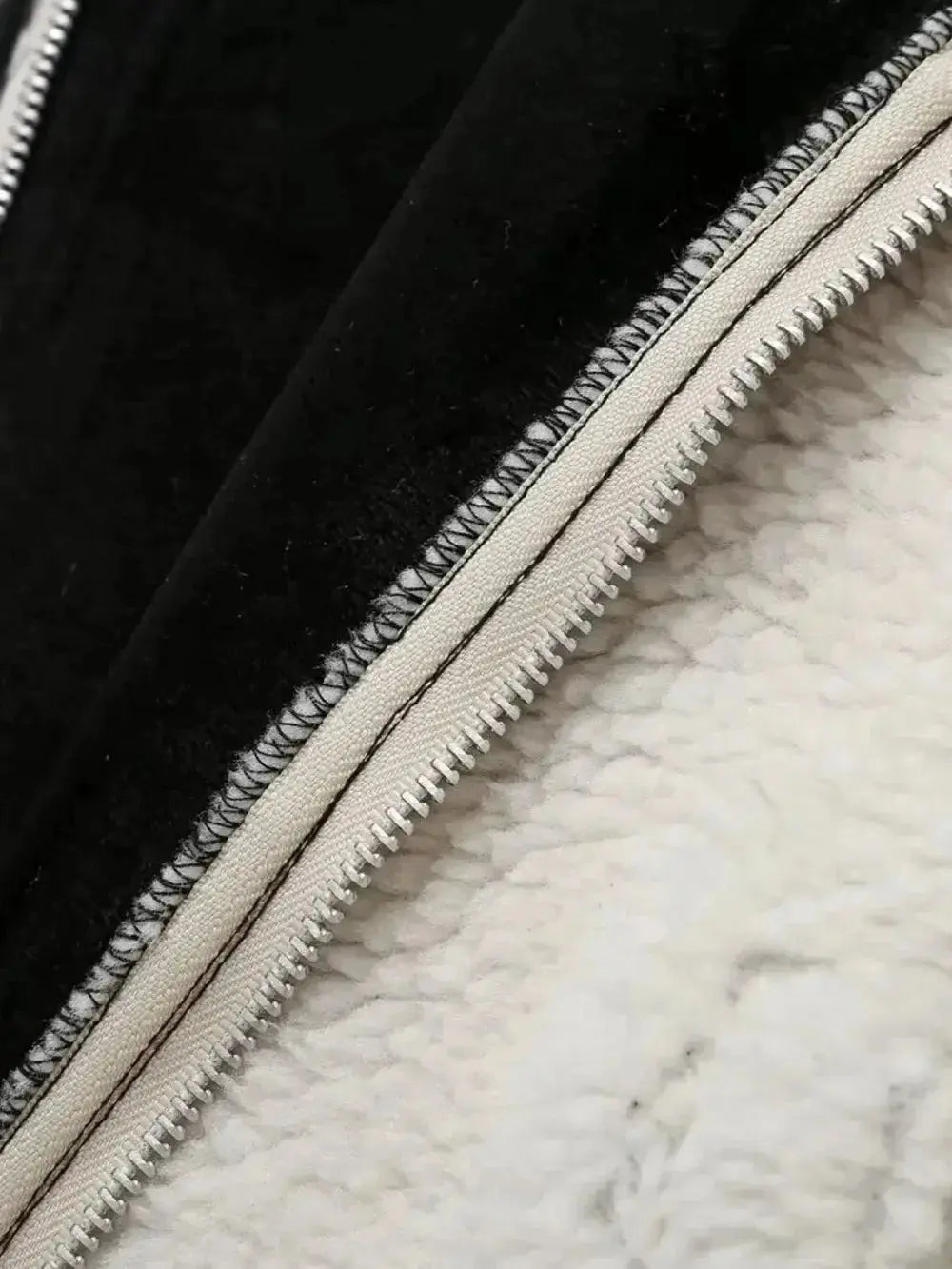 Zip Up Long Sleeve Sherpa Jacket - DaisyDrop 