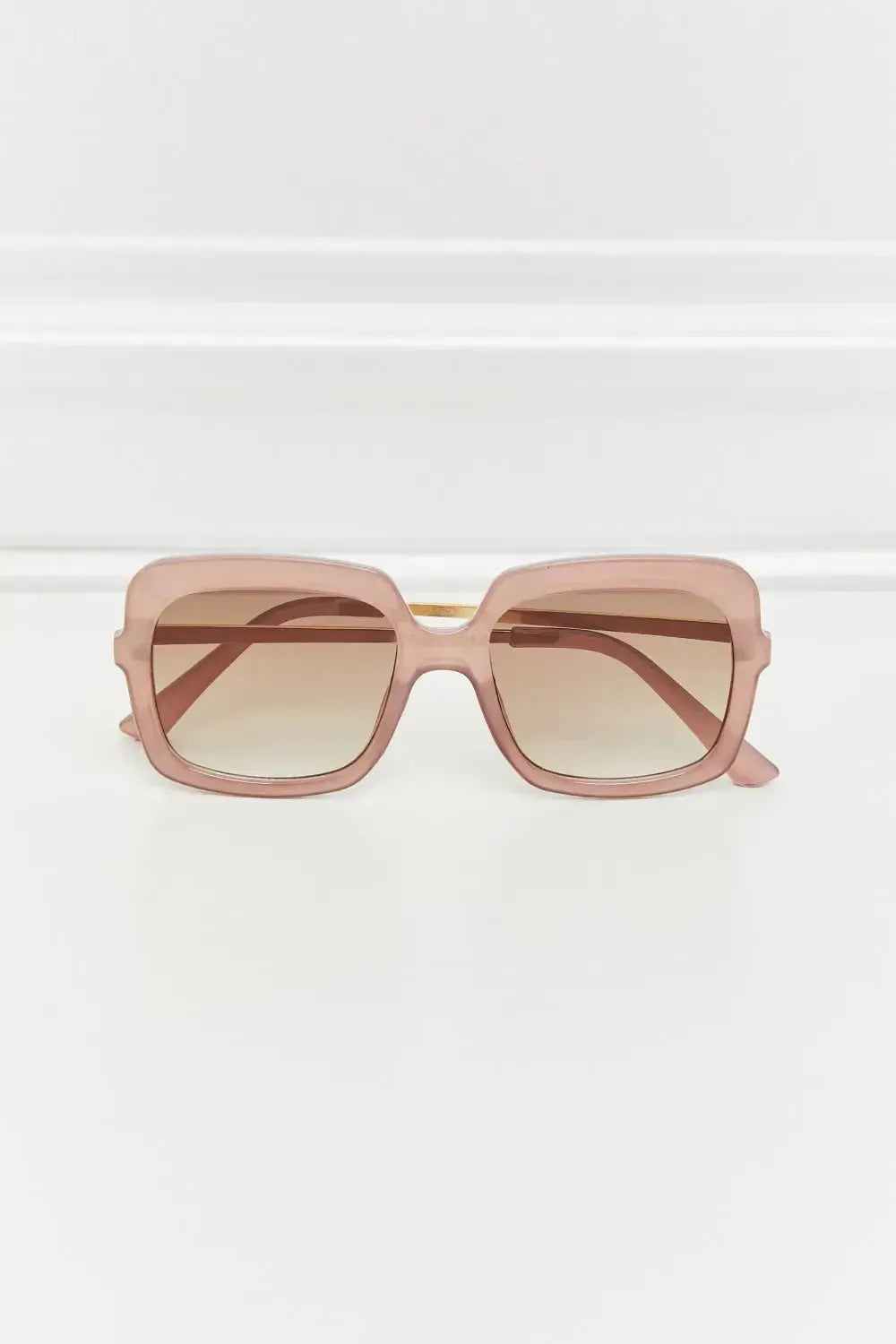 Square Metal-Plastic Hybrid Temple Sunglasses - DaisyDrop 