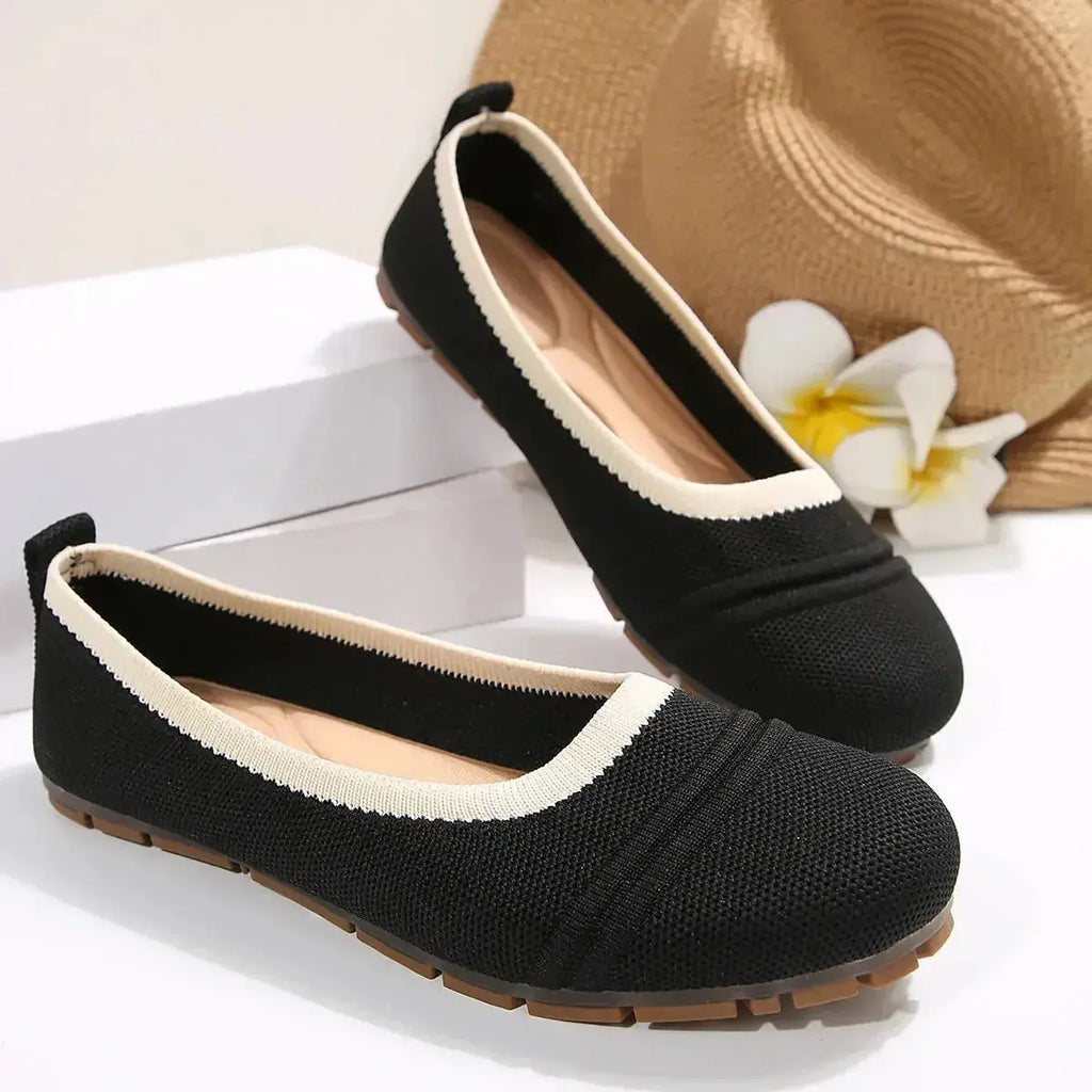 Round Toe Flat Slip-Ons - DaisyDrop 