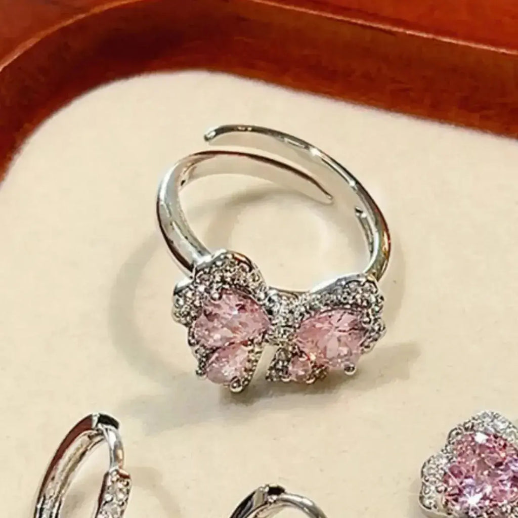 Zircon Bow Bypass Ring - DaisyDrop 