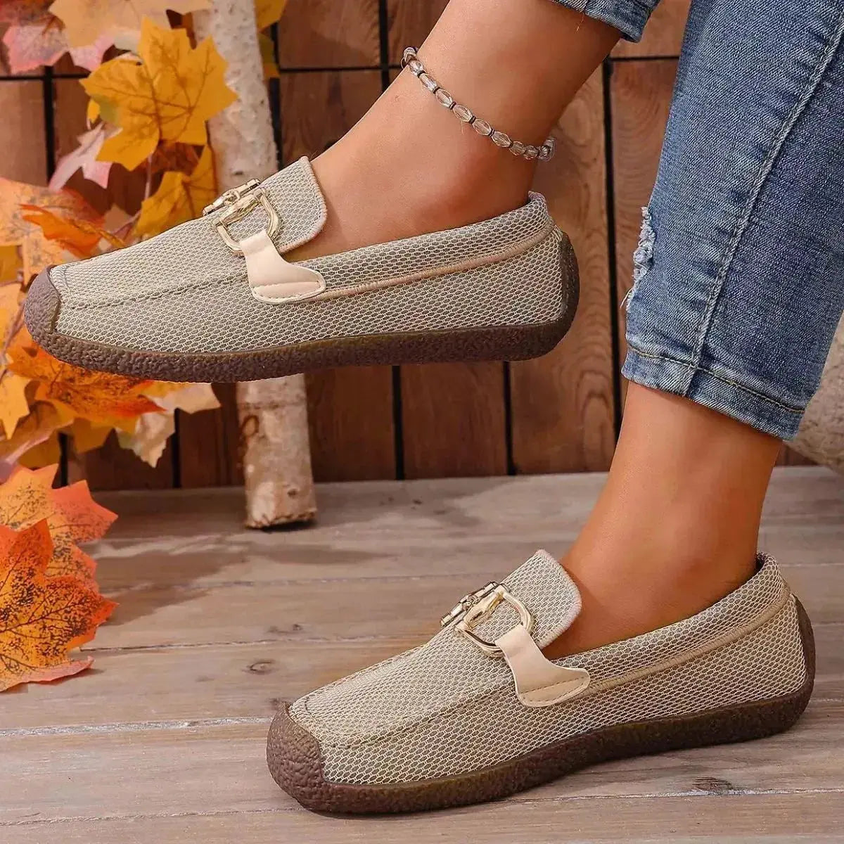 Round Toe Flat Slip-Ons - DaisyDrop 