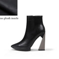 Genuine Leather Pointed Toe Boots