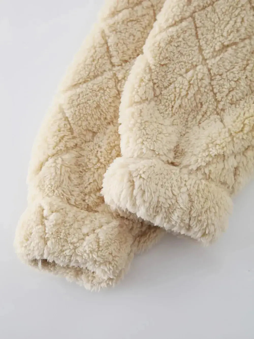 Fuzzy Pocketed Zip Up Jacket - DaisyDrop 