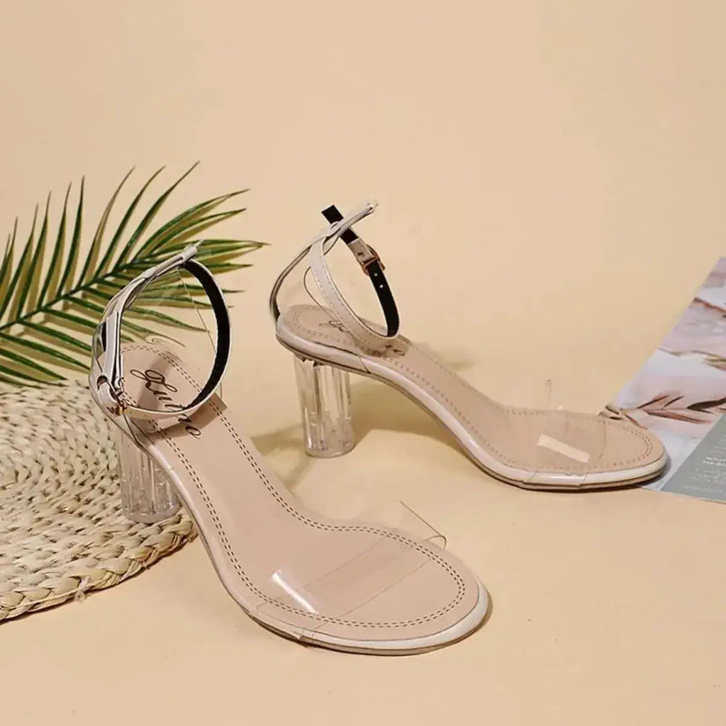 Block Heel Ankle Strap Sandals - DaisyDrop 
