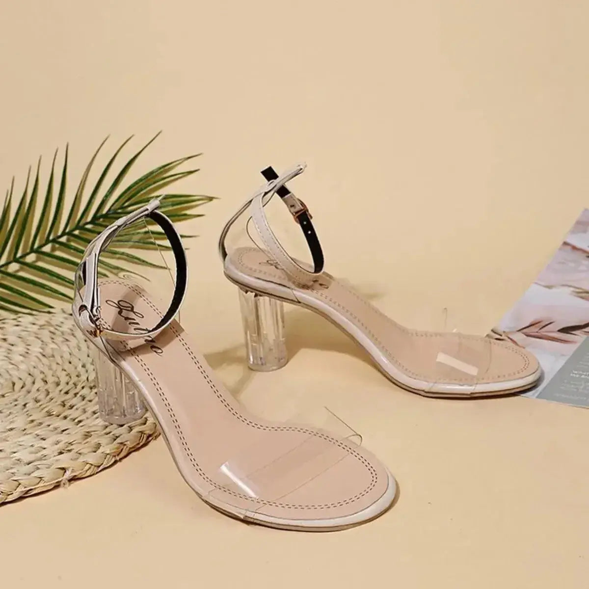 Block Heel Ankle Strap Sandals - DaisyDrop 