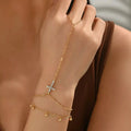 18K Gold-Plated Chain Cross Bracelet - DaisyDrop 