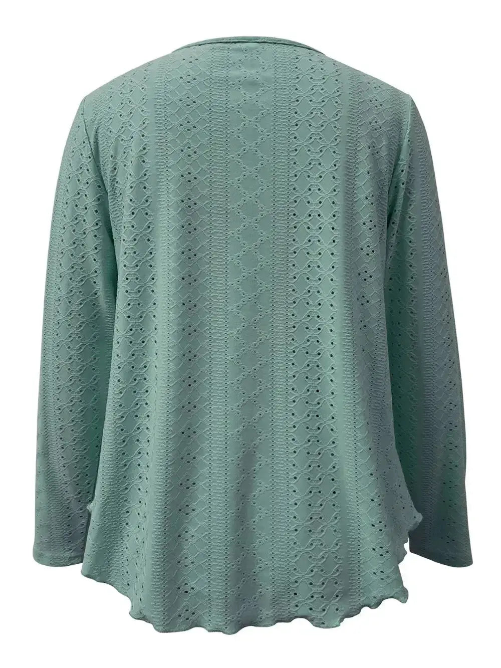 Eyelet Long Sleeve Blouse - DaisyDrop 