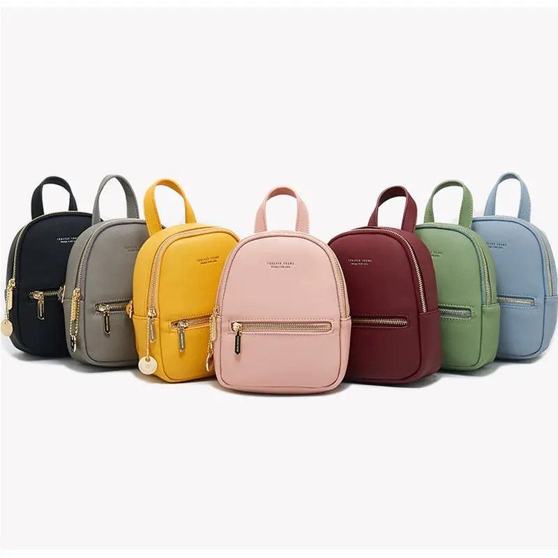 Forever Young Designer Women Backpack Mini Soft Touch Leather Backpack eprolo