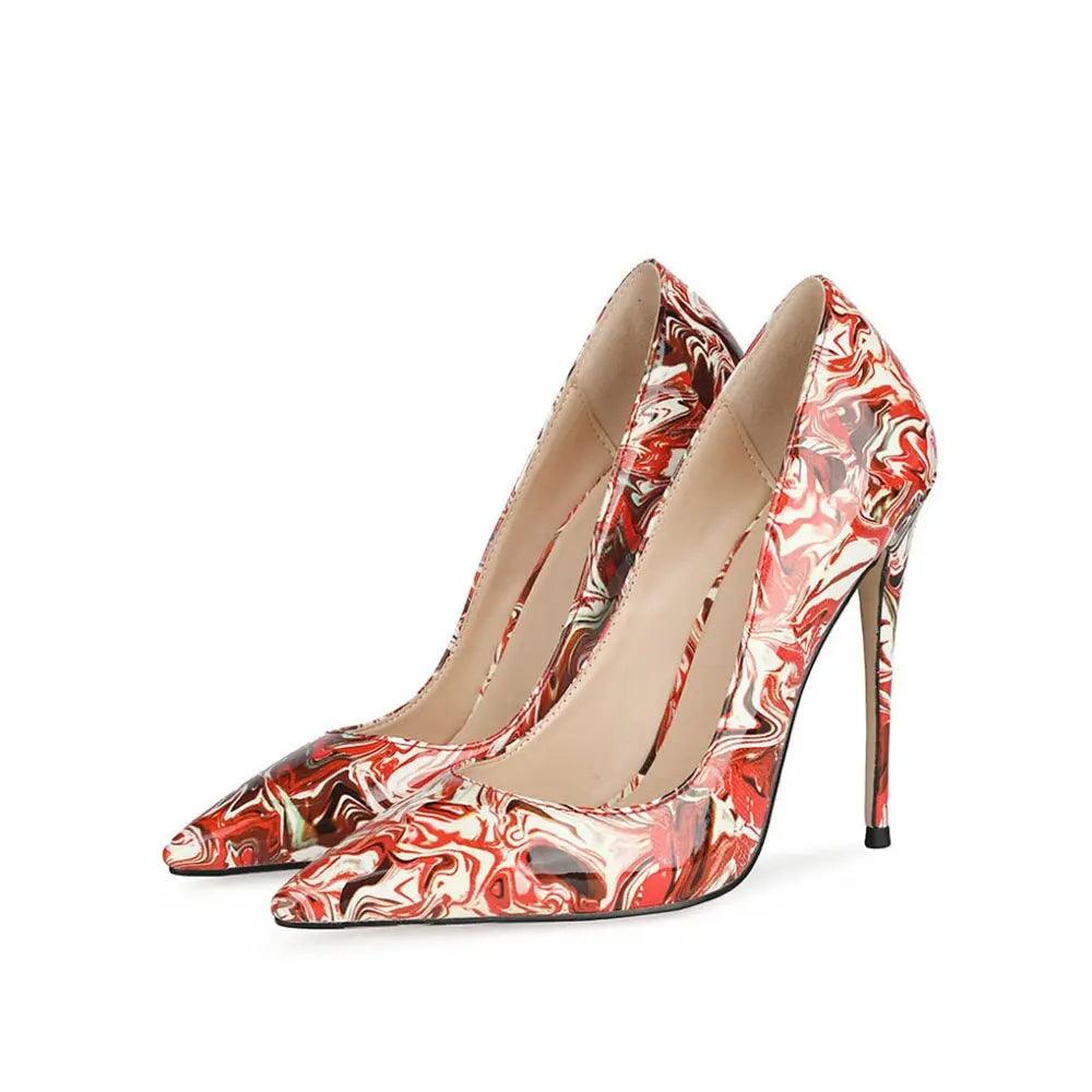 Fashion Sexy Women's White Painted High Heels eprolo