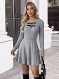 Cable Knit A-Line Sweater Dress - DaisyDrop 