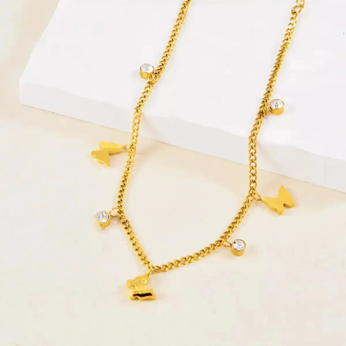 18K Gold-Plated Butterfly Charm Anklet Bracelets - DaisyDrop 