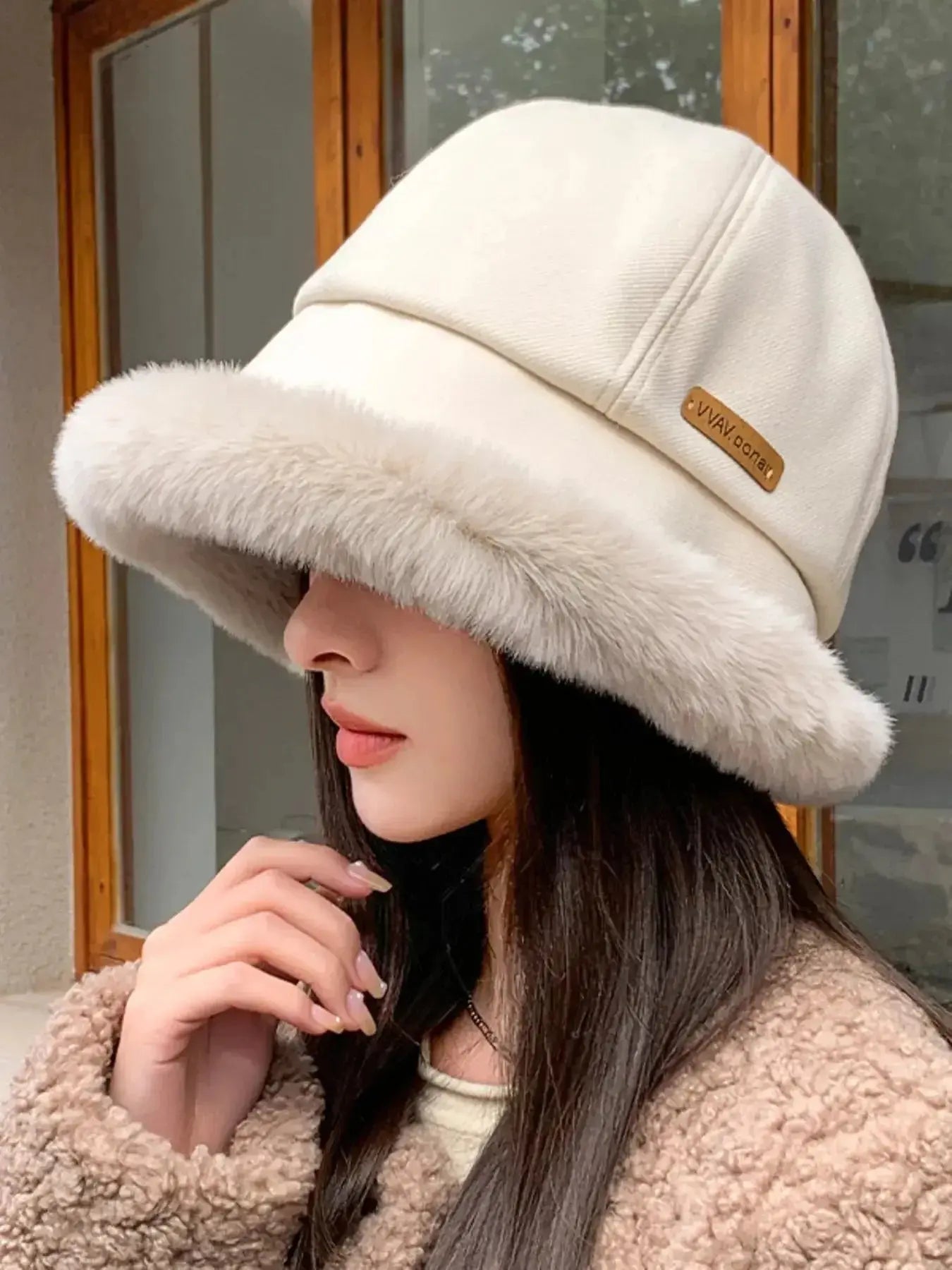 Fuzzy Trim Bucket Hat - DaisyDrop 