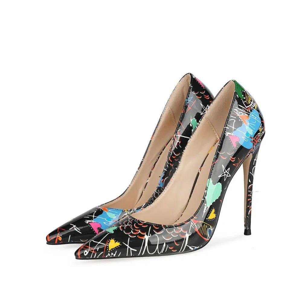 Fashion Sexy Women's White Painted High Heels eprolo