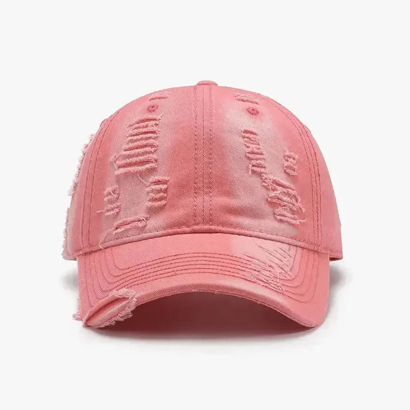 Distressed Adjustable Cotton Baseball Cap - DaisyDrop 