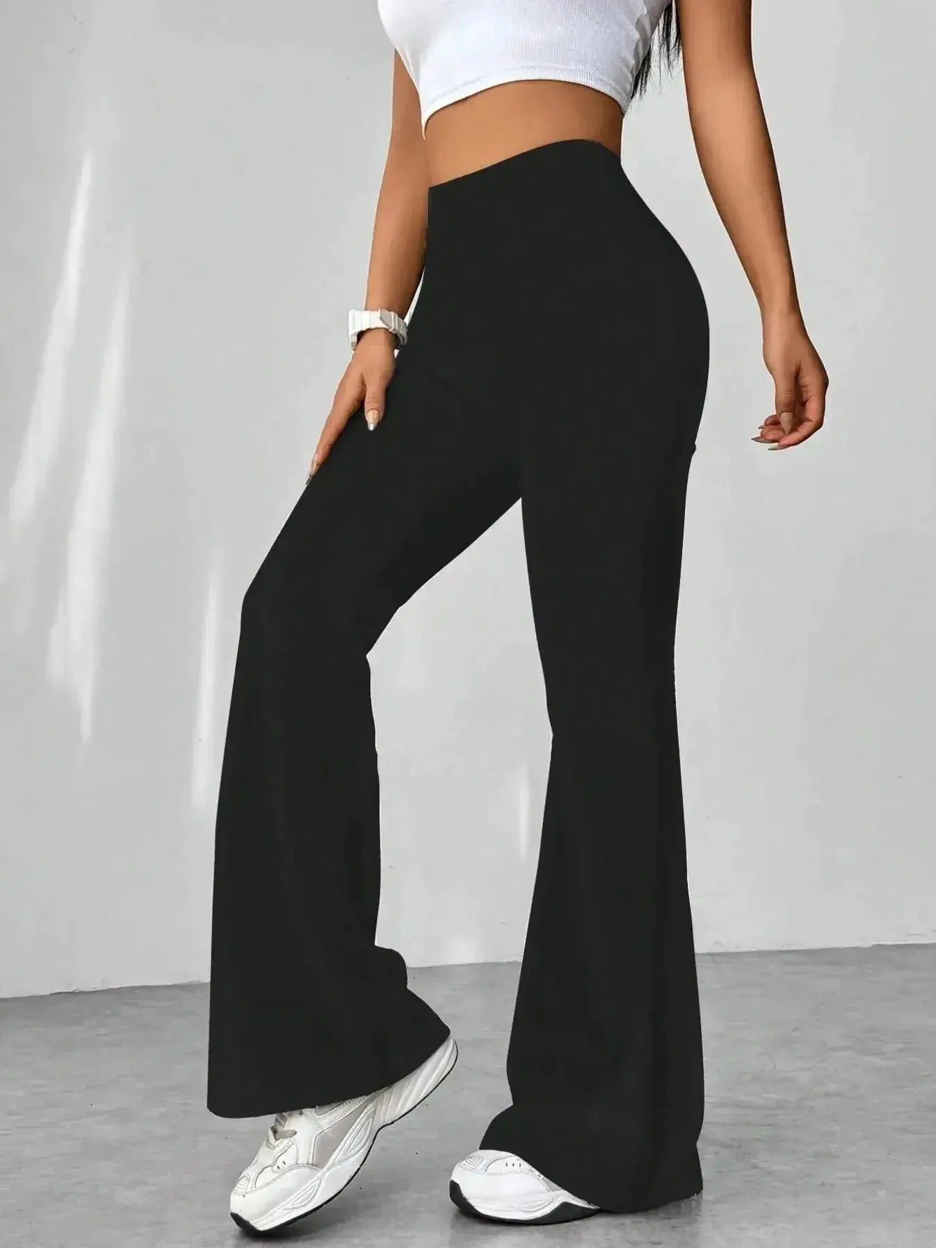 High Waisted Flare Pants - DaisyDrop 