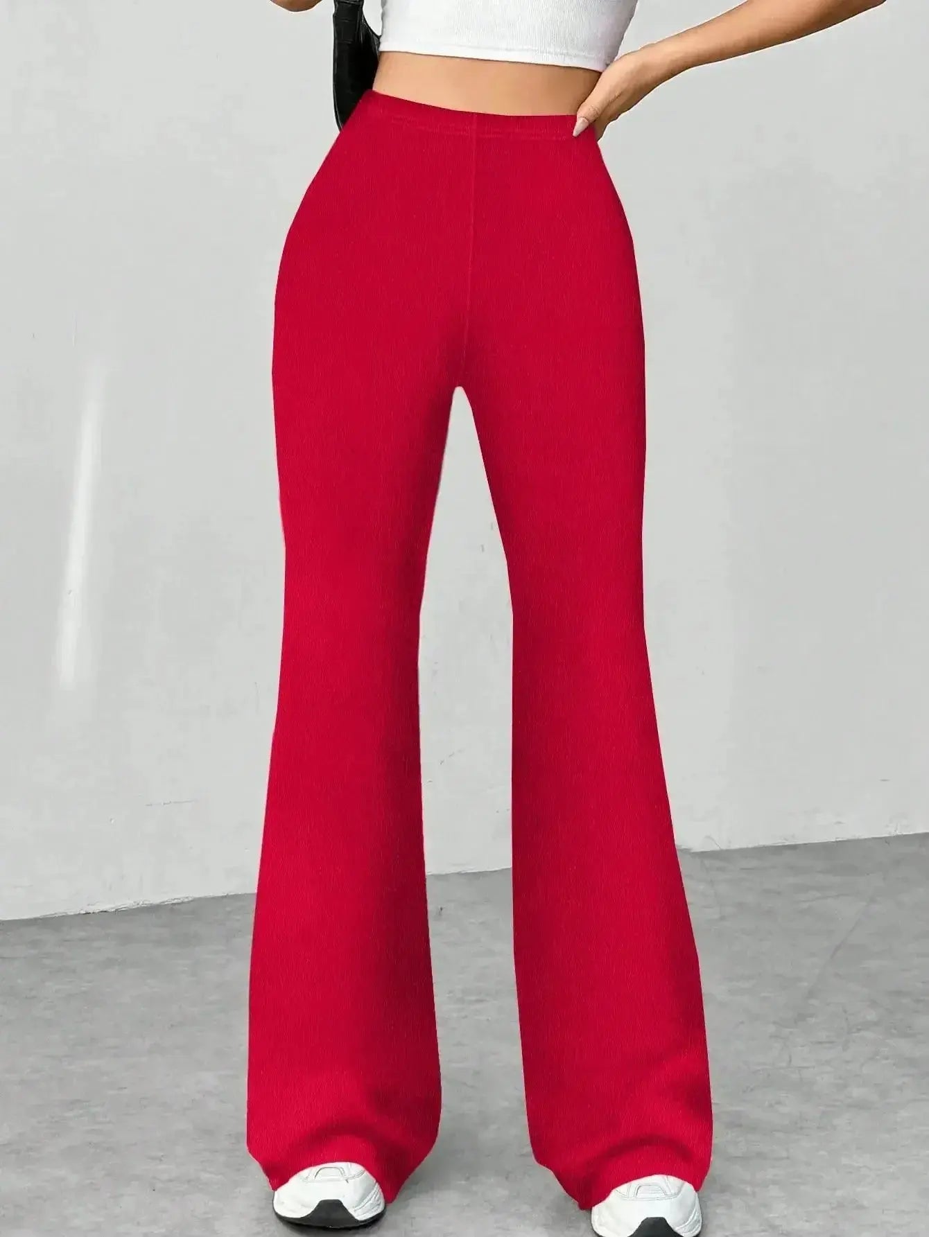 High Waisted Flare Pants - DaisyDrop 