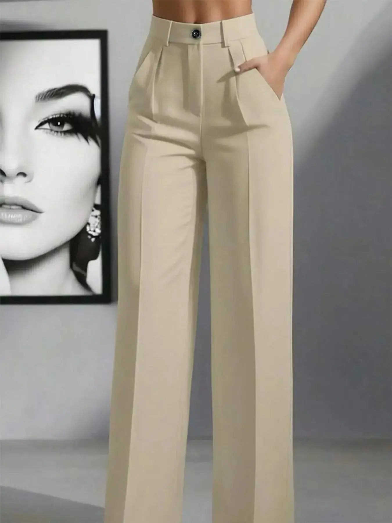 High-Waisted Wide Leg Pants - DaisyDrop 