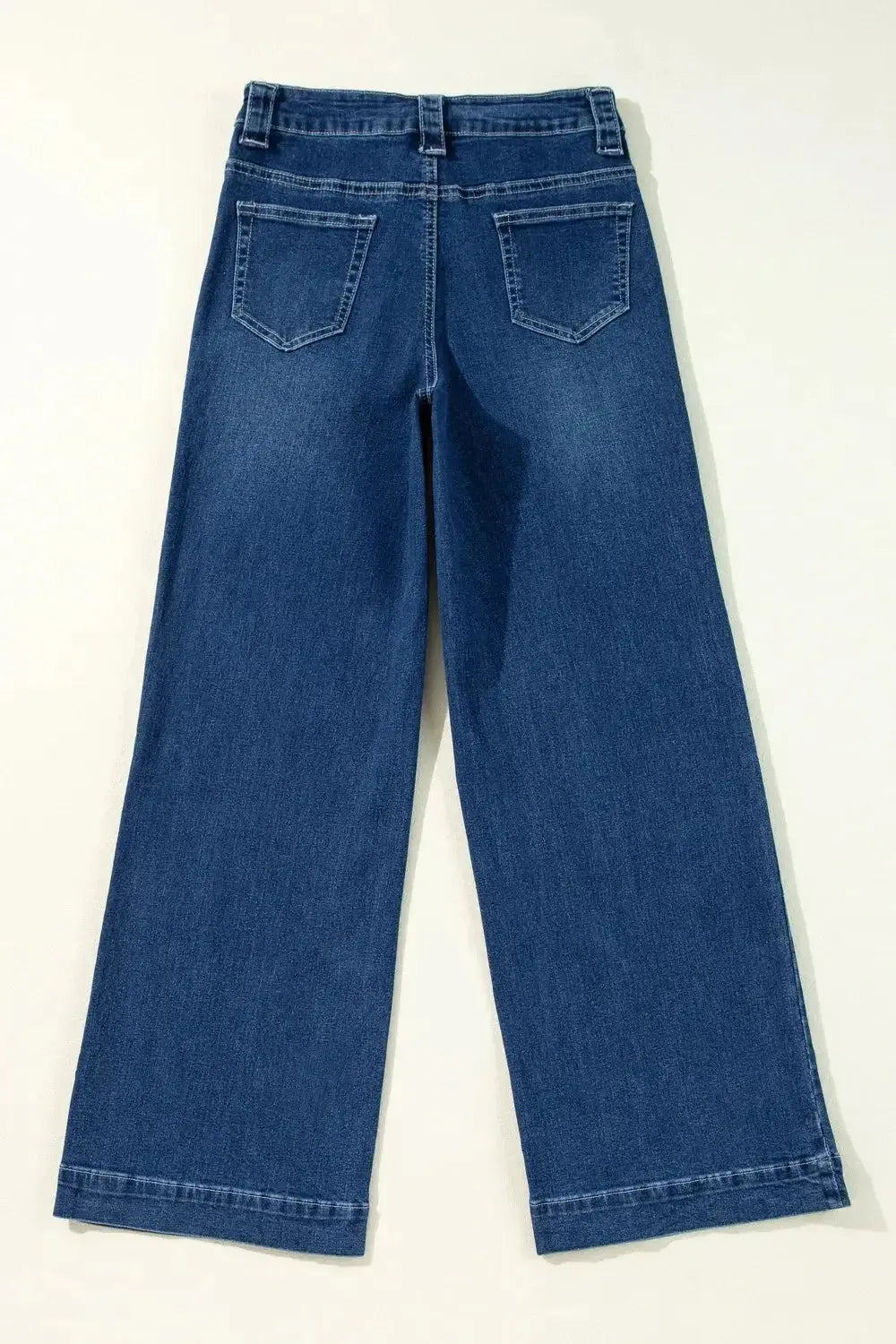 Wide Leg Pocketed High Waist Jeans - DaisyDrop 