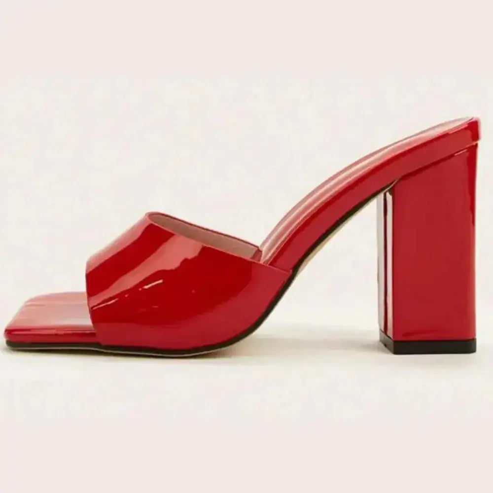 Square Toe Block Heels Sandals - DaisyDrop 