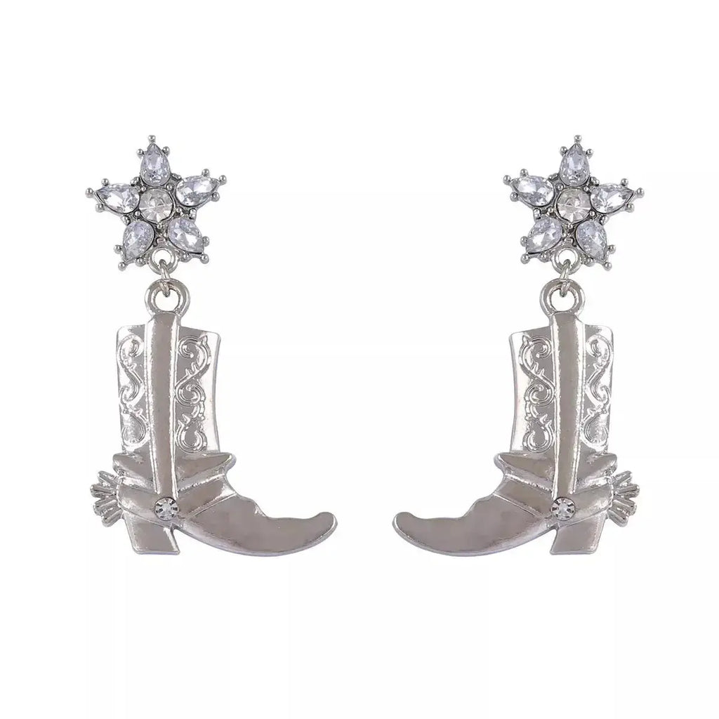 Western Style Boot Dangle Earrings - DaisyDrop 