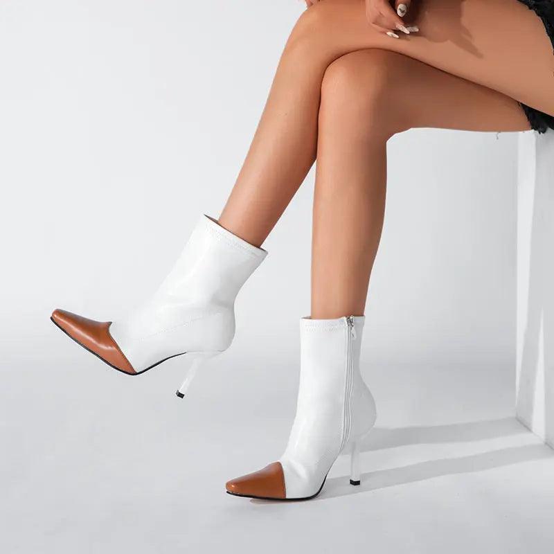 Medium Short Boots For Women Pointed toe eprolo