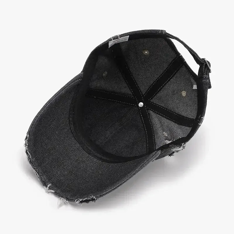 Distressed Adjustable Cotton Baseball Cap - DaisyDrop 