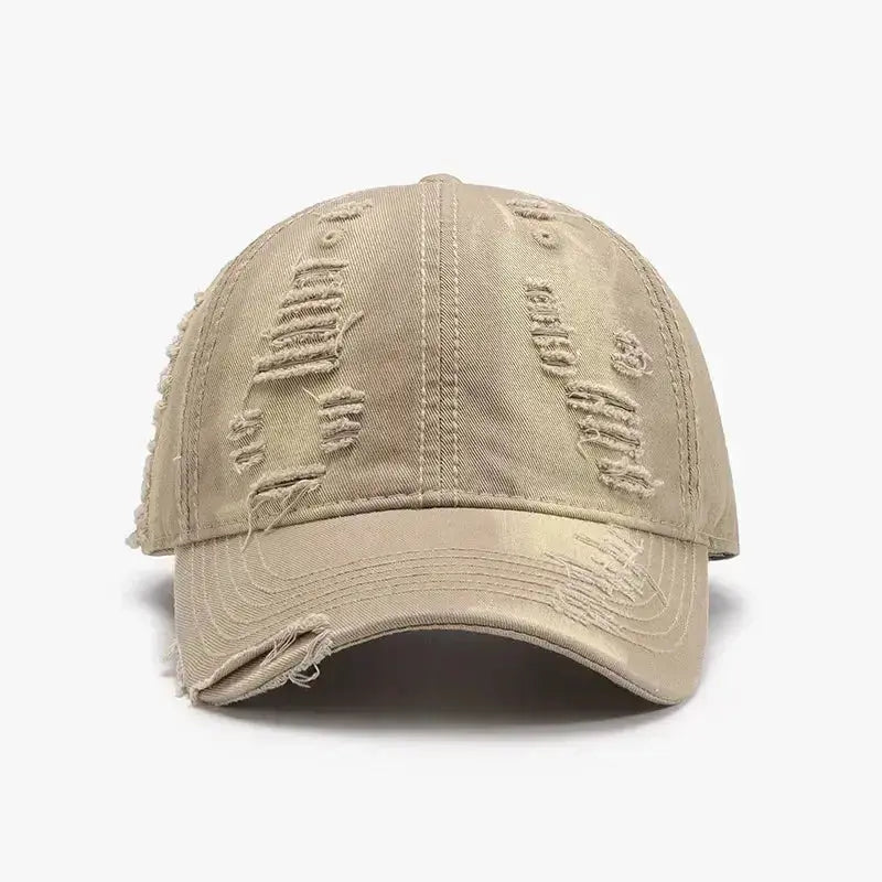Distressed Adjustable Cotton Baseball Cap - DaisyDrop 