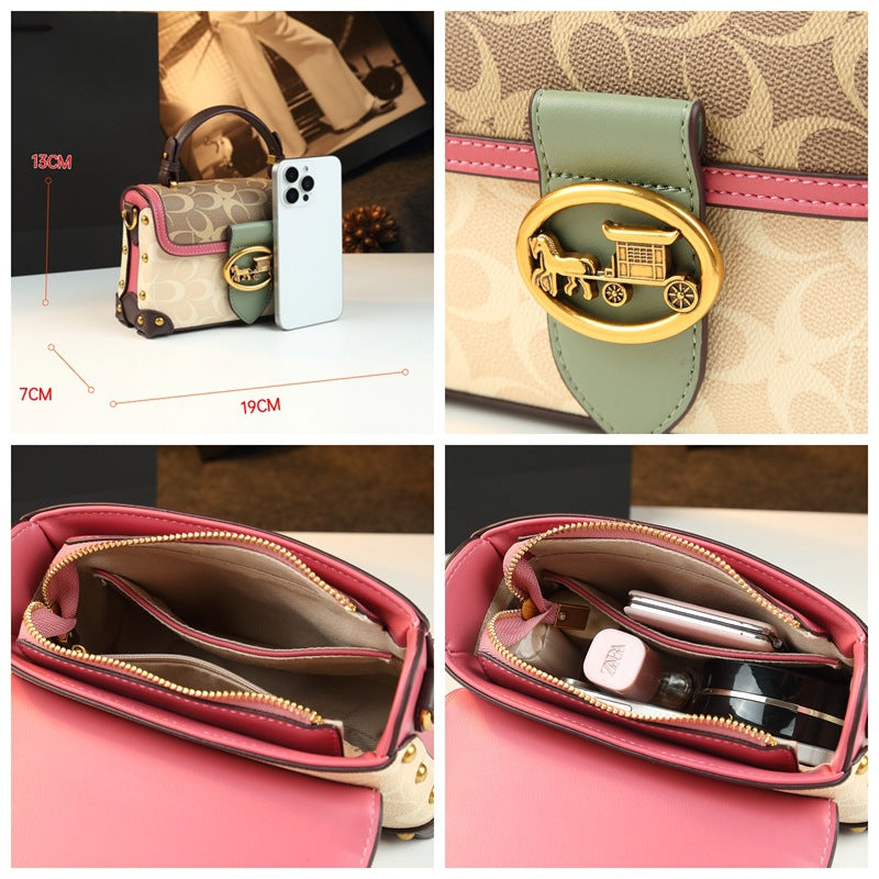 Mini Leather Small Square Bag for Women