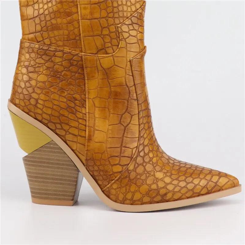 LUCY LEYTE New Stone grain Microfiber Leather women boots eprolo