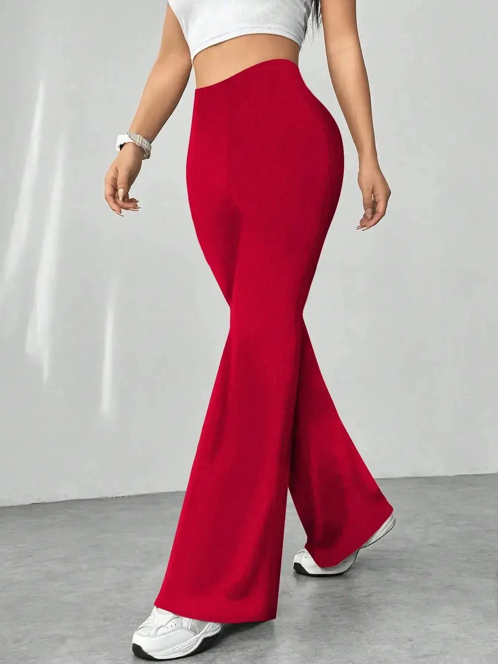 High Waisted Flare Pants - DaisyDrop 