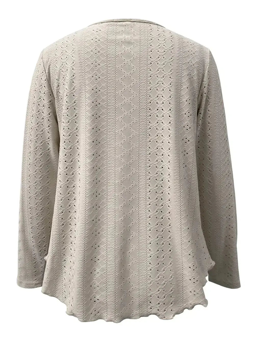 Eyelet Long Sleeve Blouse - DaisyDrop 
