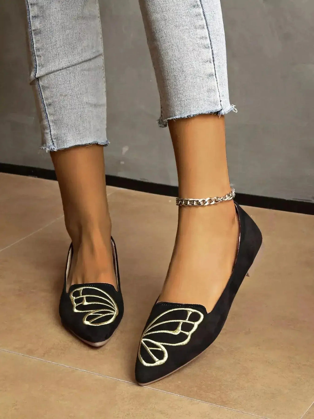 Point Toe Slip-Ons - DaisyDrop 