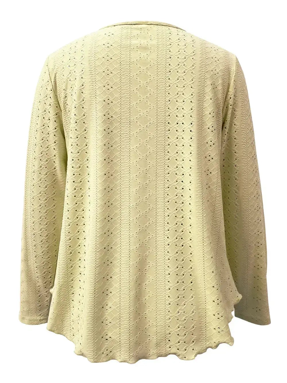 Eyelet Long Sleeve Blouse - DaisyDrop 