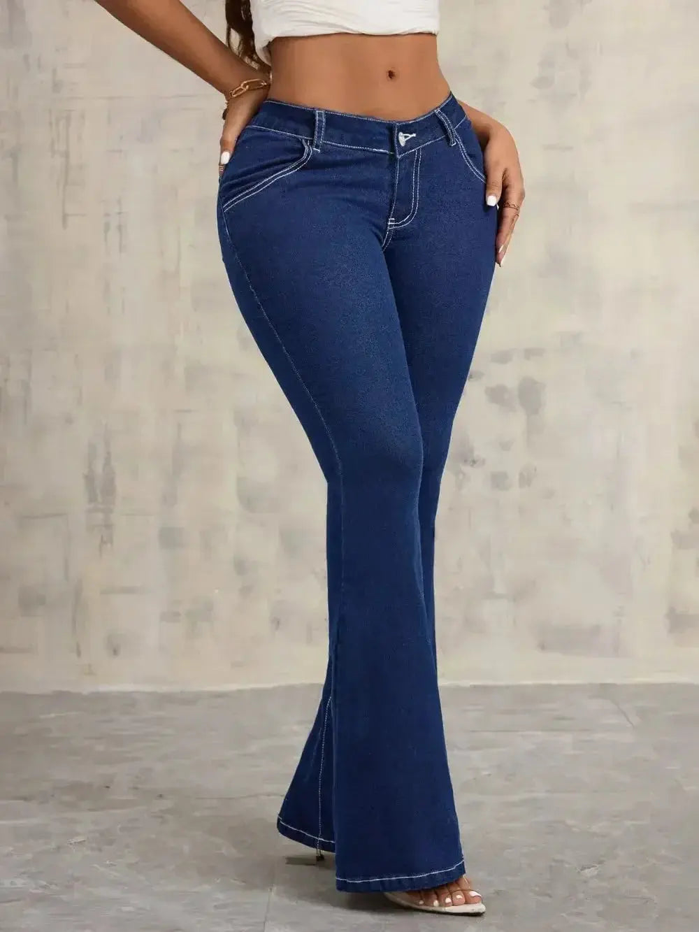Flare Jeans with Pockets - DaisyDrop 