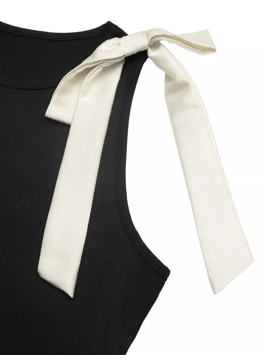Bow Detail Sleeveless Bodysuit - DaisyDrop 