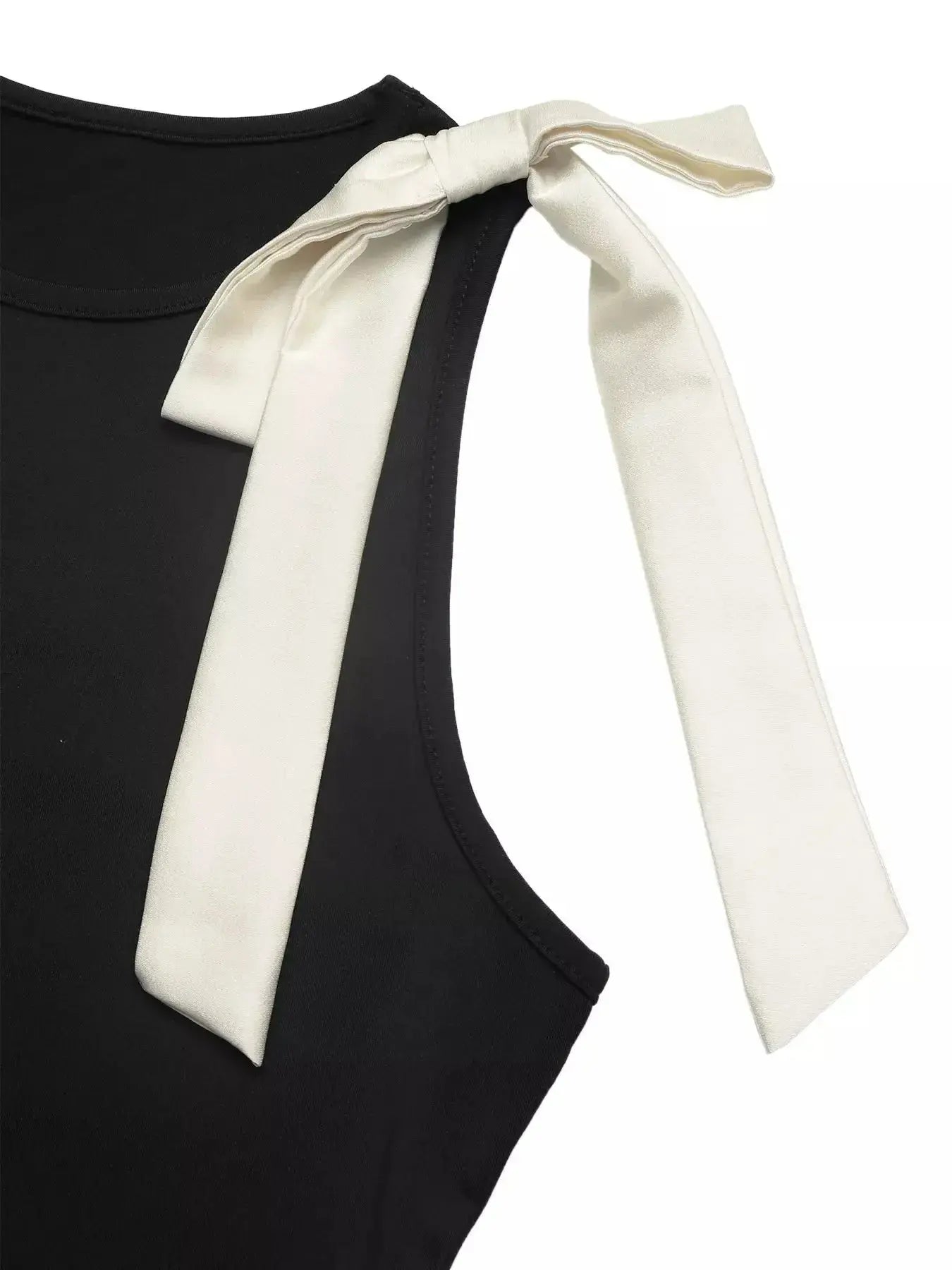 Bow Detail Sleeveless Bodysuit - DaisyDrop 