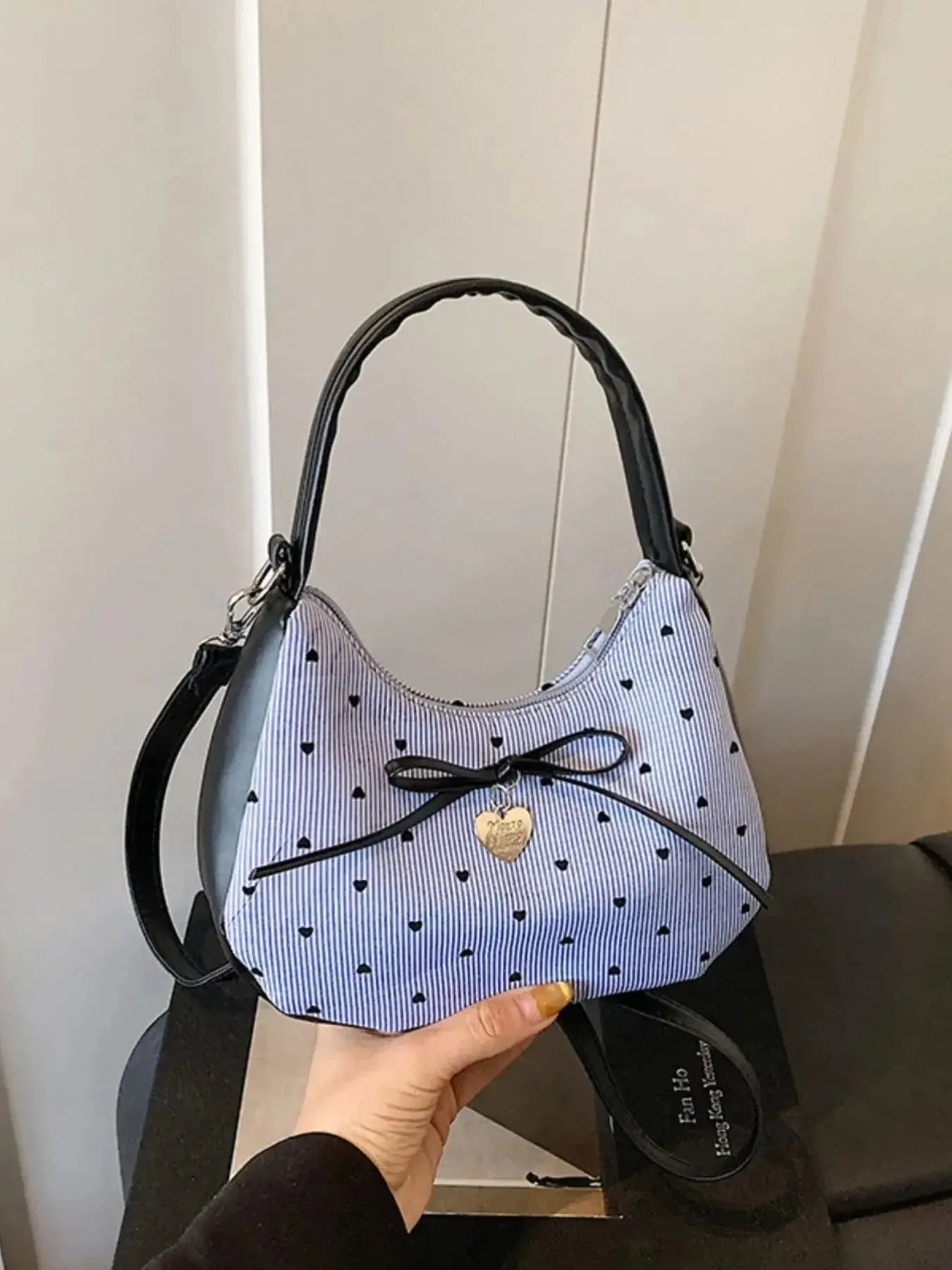 Printed Bow Shoulder Bag - DaisyDrop 