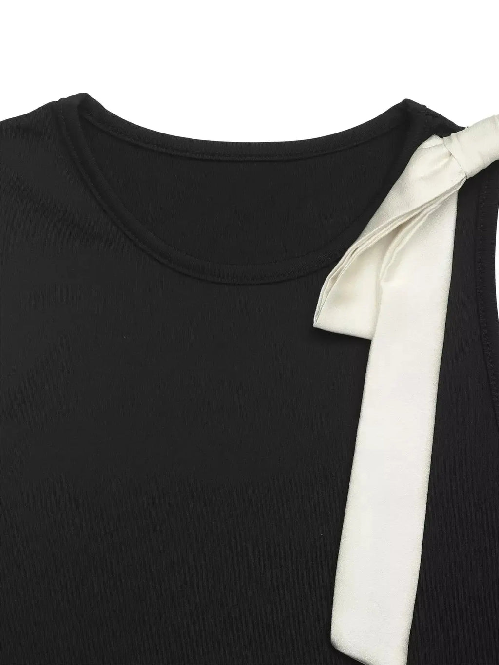 Bow Detail Sleeveless Bodysuit - DaisyDrop 